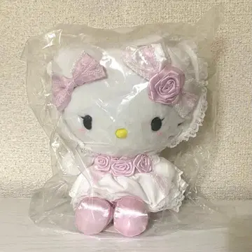 화이트 프릴 디자인 시리즈 키티 봉제 인형