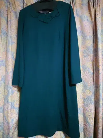 로즈 티아라 46 긴팔 원피스 테일 그린 컬러