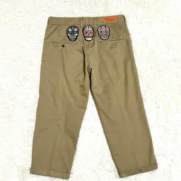 사스콰치 치노 팬츠 멕시칸 스컬 자수 L 사이즈