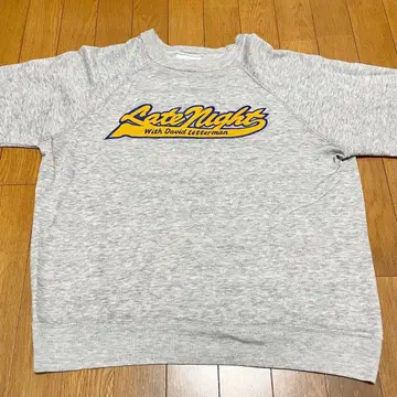 Latenight DavidLetterman 로고 맨투맨 그레이 XL