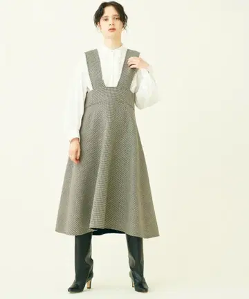 [ 새상품 미사용 ] TOMORROWLAND 블록 투스 오버롤 스커트