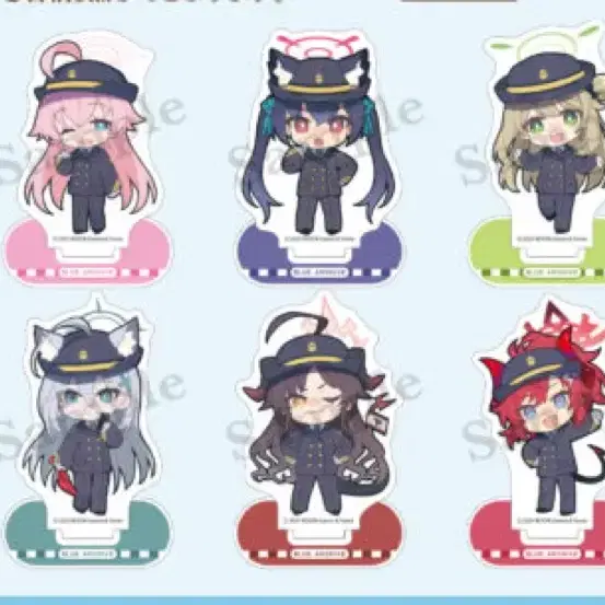 [예약공구] 블루아카이브X스파월드 콜라보 미니 아크릴 스탠드