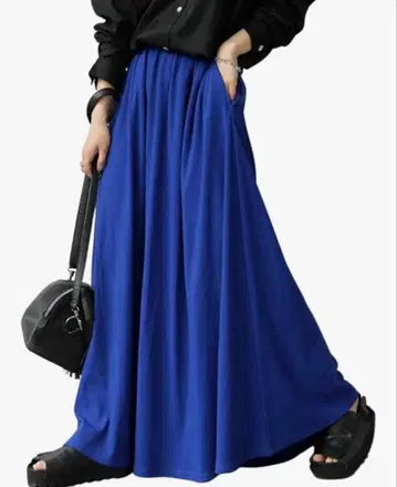 antiqua 안티카 접촉 냉감 UV컷 플레어 스커트 블루 파랑