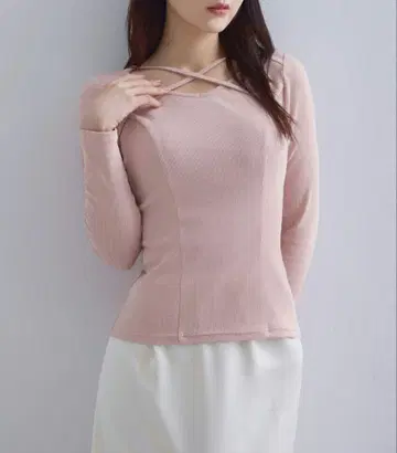 overE V넥스트랩 티셔츠