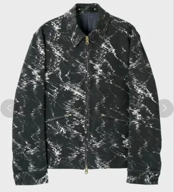 Paul Smith 마블 프린트 블루종 아우터 남성용 블랙 화이트