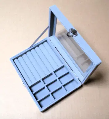 액세서리 케이스 반지 Ring 주얼리 Grid 그레이 플란넬 보석 상자