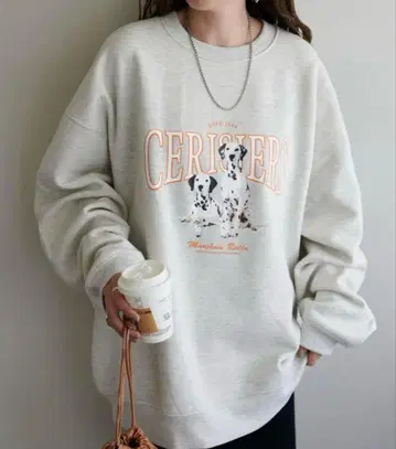 Discoat 애니멀 그래픽 빅 맨투맨