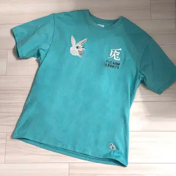 fr2월 복숭아 월도 자수 T셔츠 셔츠