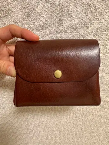 새상품급 아날로지코 analogico 오크 카시메 미들 지갑 마로네