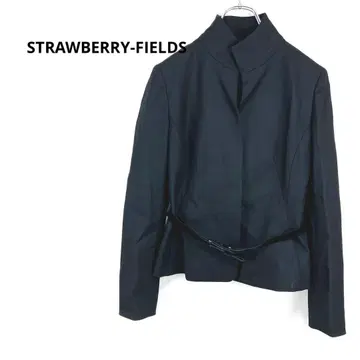 스트로베리 필드 울 코트 자켓 숏 기장 벨트