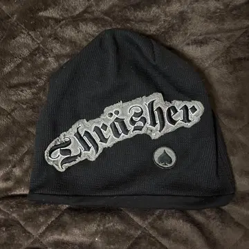 Thrusher 자수 로고 비니 모자