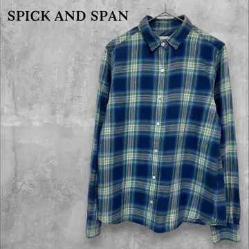 스픽 앤 스팬 / 코튼 긴팔 체크 셔츠 / 플란넬 셔츠