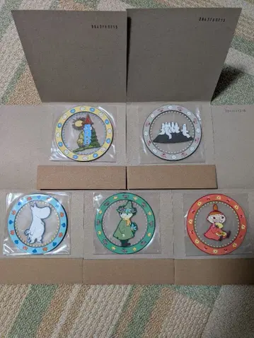 무민 클리어 러버 코스터 5종 세트