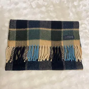 100% 캐시미어 체크 머플러 스코틀랜드제