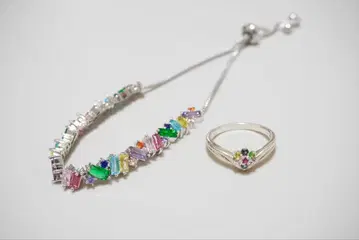 [ 새상품급 ] 실버 팔찌 반지 2세트