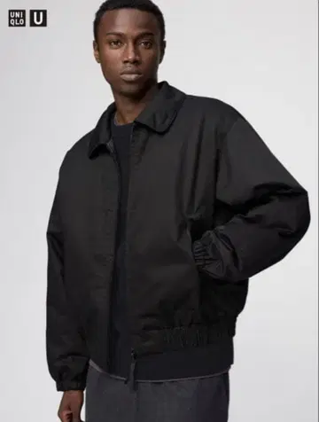 유니클로 U 퍼프테크 숏 블루종 L