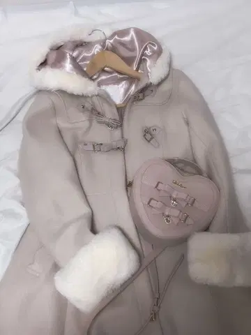 LIZLISA 코트 리본 벨트 백 포함