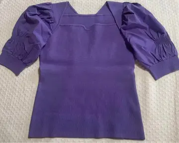 미사용 새상품 CELFORD 셀포드 퍼프 슬리브 반팔 니트