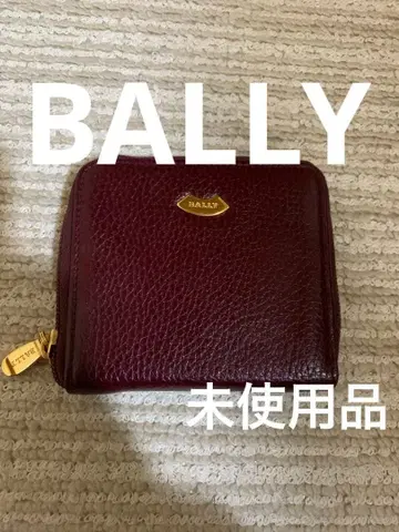 BALLY 버건디 이단 접이식 지갑. 미사용품.