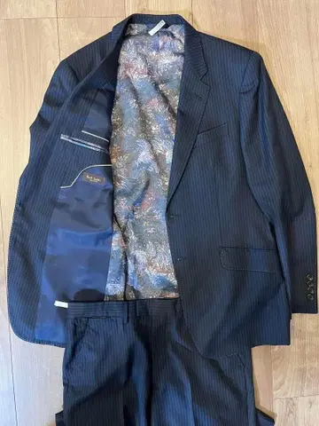 폴스미스 컬렉션 네이비 스트라이프 수트 비즈니스 남성용