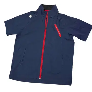 DESCENTE 반팔 풀 집업 자켓 L 네이비