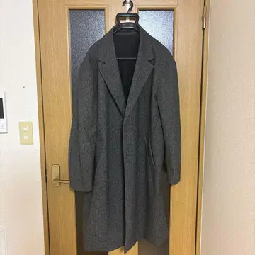 그레이 체스터 코트 울 혼방