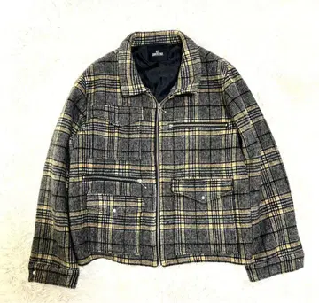 새상품급 낫트 컨벤셔널 체크 울 디자인 자켓 프리 사이즈