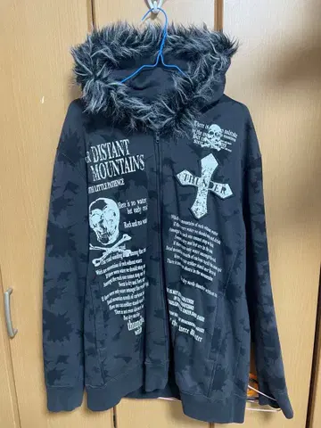 archive 스컬 십자가 퍼 후드티 헤이세이 그런지 Y2K