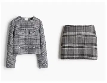 H&M 체크 무늬 셋업