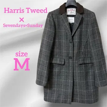 Harris Tweed x Sevendays-Sunday 체스터 코트 M