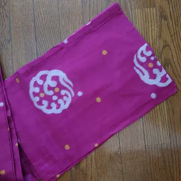 핑크 무늬 코몬 기모노