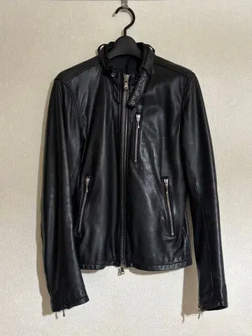 SHIPS 램 가죽 싱글 라이더 자켓