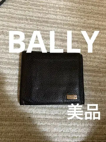 BALLY 블랙 3단 접이식 가죽 지갑. 새상품급.