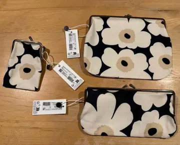 마리메꼬 가마구치 파우치 미니 우니코 미드나잇 블루 x 크림