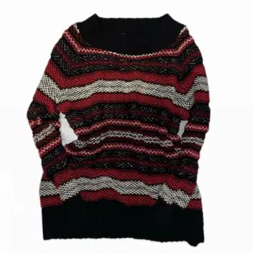 보더 니트 스웨터 원피스 y2k 그런지 페어리 그런지 빨간색