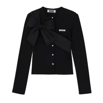 CRANK SEOUL Ribbon Tide Knit Cardigan