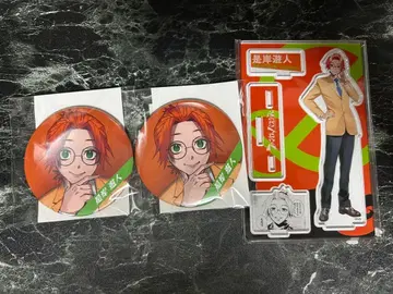 아시가시 유진 캔뱃지 2개 세트 + 아크릴 스탠드