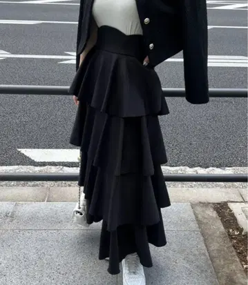 JUNOAH 코르셋 디자인 프릴 스커트