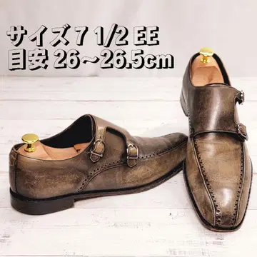 ermengildozegna 고급 가죽 신발 더블 몽크 제냐 26