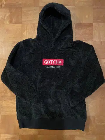 GOTCHA 아우터 보아 타입 후드 부착 파카 블랙 로고 포함