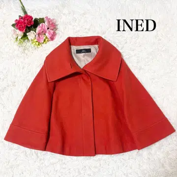 [ 시착만 한 상품 ] INED 숏코트 울 플레어 소매 오렌지 9호
