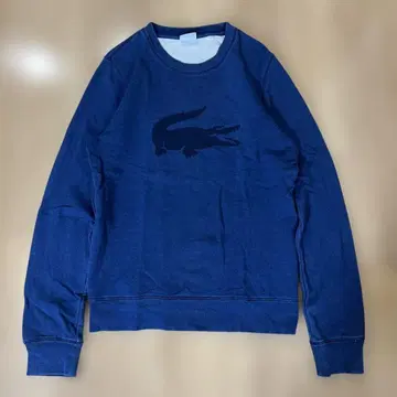 라코스테 데님 맨투맨 트레이닝복 엘보 배치 디자인 사이즈 4