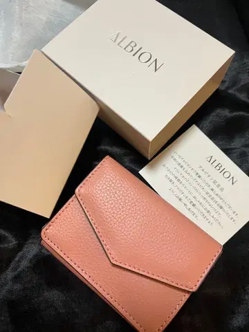 ALBION 핑크 3단 폴더형 지갑