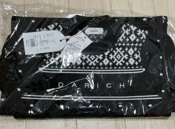 새상품 DARICH 노르딕 도트 니트 미니 원피스