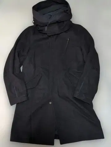 그린 레이블 릴랙싱 볼륨 후드 모즈 코트 남성용 M