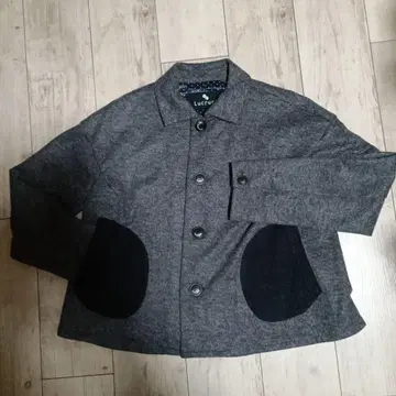 Lucruca 그레이 체스터 코트 포켓 부착