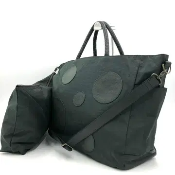 [ 새상품급 ] IBIZA 이비자 2WAY 토트백 도트 무늬 나일론 가죽