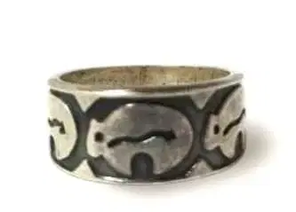 호피족 오버레이 베어 반지 9호