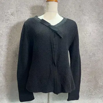 블랙 니트 메쉬 가디건 MOSCHINO 모스키노 USA 8 M 사이즈