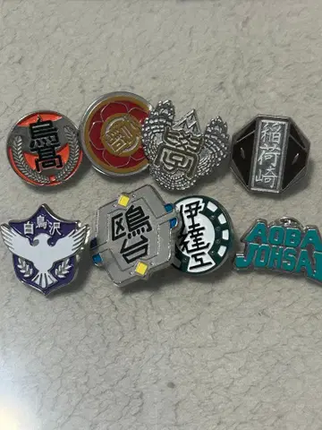 하이큐!! 고등학교 모티브 핀 배지 8세트